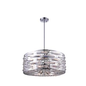 CWI Lighting Petia 8 Light Drum Shade Chandelier with Chrome finish