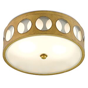 Currey & Company 2-Light Go-Go Ceiling Light in Brass