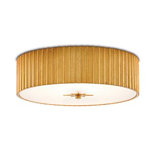 Caravel 1-Light LED Flush Mount in Gold Leaf with Frosted Glass
