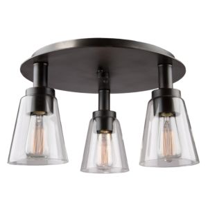 Artcraft Clarence 3 Light Ceiling Light in Oil Rubbed Bronze