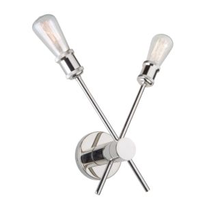 Artcraft Tribeca 2-Light Wall Sconce in Polished Nickel