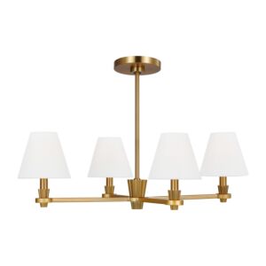 Paisley 4-Light Chandelier in Burnished Brass