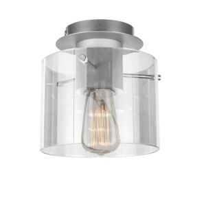 Artcraft Henley Ceiling Light in Brushed Aluminum & Clear Glass