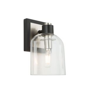 Artcraft Lyndon Bathroom Vanity Light in Black and Brushed Nickel