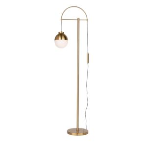 Artcraft Cortina Floor Lamp in Brass & Opal Glass