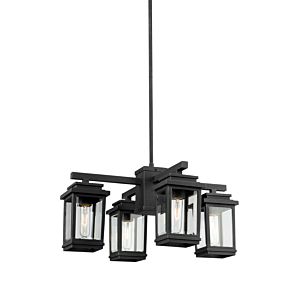 Artcraft Freemont 4-Light Outdoor Hanging Light in Black