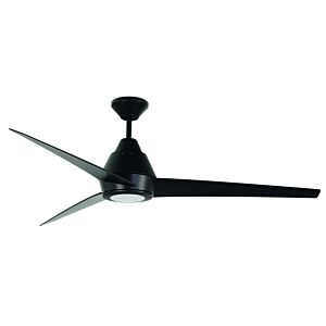 Acadian Indoor or Outdoor 1-Light 56" Ceiling Fan in Flat Black