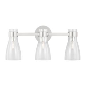 Moritz 3-Light Bathroom Vanity Light Fixture in Polished Nickel