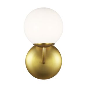 Lune 1-Light Wall Sconce in Burnished Brass