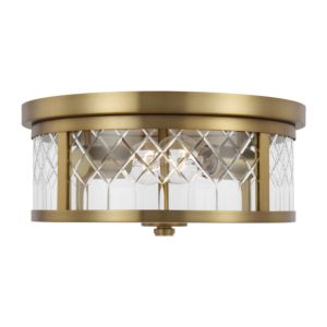 Alec 2 Light Ceiling Light in Burnished Brass by Alexa Hampton