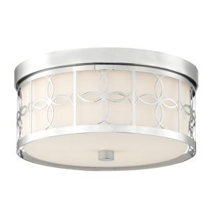 Crystorama Anniversary 2 Light 14 Inch Ceiling Light in Polished Nickel