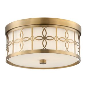Crystorama Anniversary 2 Light 14 Inch Ceiling Light in Vibrant Gold