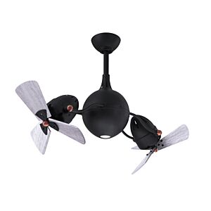 Acqua 3-Speed AC 39" Ceiling Fan w/ Integrated Light Kit in Matte Black with Barnwood Tone blades