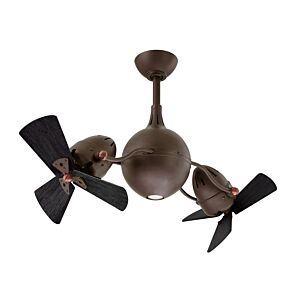 Acqua 3-Speed AC 39" Ceiling Fan w/ Integrated Light Kit in Textured Bronze with Matte Black blades