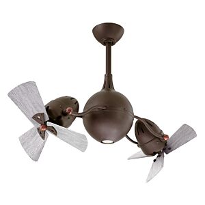 Acqua 3-Speed AC 39" Ceiling Fan w/ Integrated Light Kit in Textured Bronze with Barnwood Tone blades