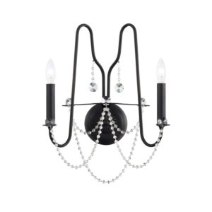 Esmery 2-Light Wall Sconce in Polished Silver