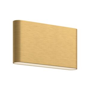 Slate LED All-Terior Wall Bathroom Vanity Light in Brushed Gold