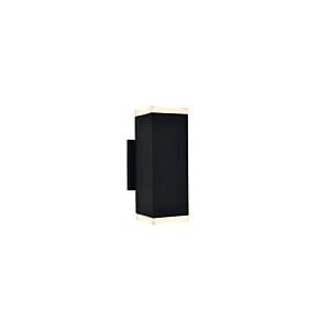 Avenue Outdoor 2-Light LED Outdoor Wall Mount in Black