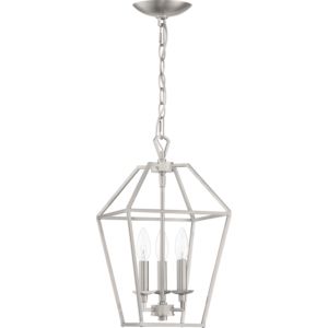 Quoizel Aviary 3 Light 17 Inch Transitional Chandelier in Brushed Nickel