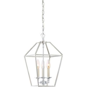Quoizel Aviary 3 Light 17 Inch Transitional Chandelier in Polished Nickel