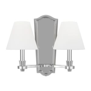 Paisley 2-Light Wall Sconce in Polished Nickel