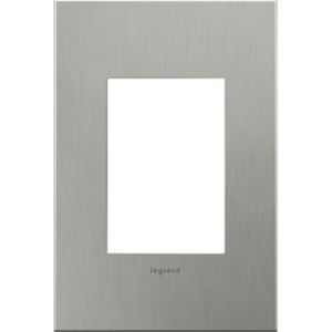 LeGrand adorne Brushed Stainless Steel 1 Opening + Wall Plate