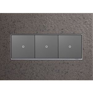 LeGrand adorne Hubbardton Forge Natural Iron 3 Opening Wall Plate