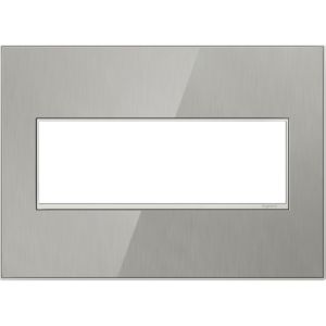 LeGrand adorne Brushed Stainless 3 Opening Wall Plate