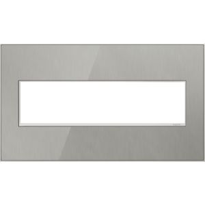  adorne Brushed Stainless 4 Opening Wall Plate