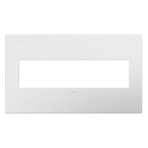 LeGrand adorne Gloss White on White 4 Opening Wall Plate