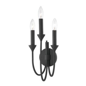 Cate 3-Light Wall Sconce in Forged Iron