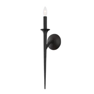 Luca 1-Light Wall Sconce in Black Iron