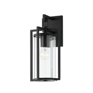 Percy 1-Light Outdoor Wall Sconce in Textured Black