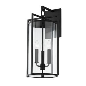 Percy 3-Light Outdoor Wall Sconce in Textured Black