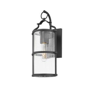 Burbank 1-Light Outdoor Wall Sconce in Textured Black