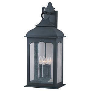 Troy Henry Street 4 Light 27 Inch Outdoor Wall Light in Colonial Iron