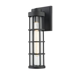 Mesa 1-Light Outdoor Wall Sconce in Texture Black