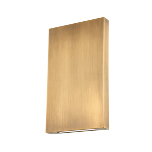 Thayne 1-Light Exterior Wall Sconce in Patina Brass