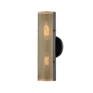 Mikka 2-Light Wall Sconce in Patina Brass