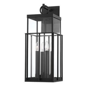 Longport 4-Light Outdoor Wall Sconce in Textured Black