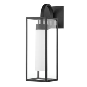 Pax 1-Light Outdoor Wall Sconce in Texture Black