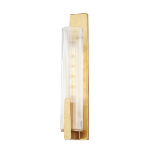 Malakai 1-Light Wall Sconce in Vintage Gold Leaf