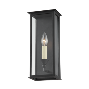 Chauncey Exterior Wall Sconce in Textured Black