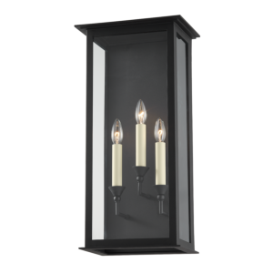 Chauncey Exterior Wall Sconce in Textured Black