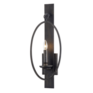 Troy Baily Wall Sconce in Aged Silver
