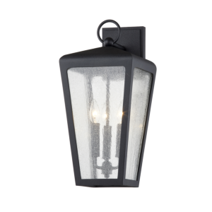 Troy Mariden 3 Light Wall Sconce in Textured Black