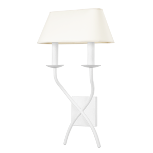 Lomita Two-Light Sconce in Gesso White