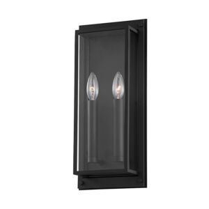 Winslow 2-Light Outdoor Wall Sconce in Textured Black