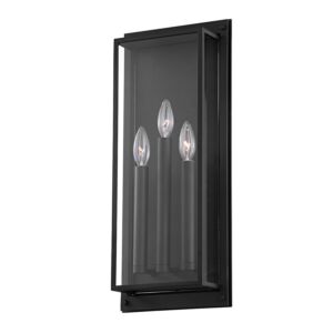 Winslow 3-Light Outdoor Wall Sconce in Textured Black