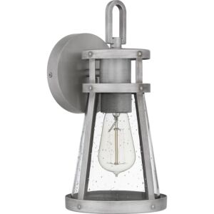 Barber 1-Light Outdoor Wall Mount in Antique Brushed Aluminum